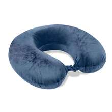 VELVETIO U Shaped Travel Pillow Lightweight Memory Foam Neck Cushion With Head Support For Airplane Train And Car Travel Portable With Washable Cover - Blue - View 1