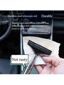 New Extendable Algae Brush - 2-In-1 Metal And ABS Telescopic Cleaner, Suitable For Fish Tanks, Windows, Outdoor/Home Cleaning, Extends Up To 98cm (38.58 Inches), Multi-Functional Surface Cleaning Tool, Daily Necessities, Multi-Purpose Squeegee, Retractable Window Cleaning Brush, Portable