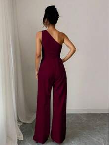 Women Jumpsuits - 中紫紅色 - 查看 3