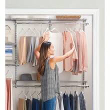 Configurations Deluxe Custom Closet Kit 48 Ft. Adjustable Metal Wire Shelving Titanium Finish Expandable Organization System Hardware Included For Home Closet Pantry Laundry Mudroom