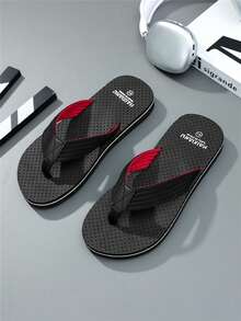 Men's Summer New Casual Thong Sandals, Versatile, Thick Sole, Comfortable, Breathable, Durable, Outdoor Beach Flip Flops