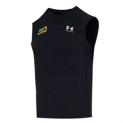 Under Armour Áo bóng rổ nam UA HG Comp SL CurryCon, Áo ba lỗ mềm mại thoải mái, giản dị