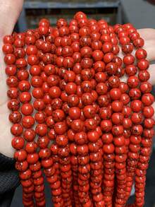 15 Inch 4/6/8/10/12mm Natural Stone Round Beads, Turquoise/White Turquoise/Blue Turquoise, Protective Energy/Prosperity/Chakra Healing Stones, For DIY Jewelry Making/Bracelets/Necklaces And Craft Accessories