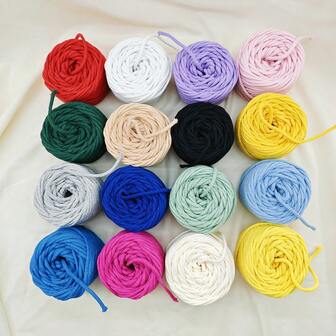 1pc 3mm Colorful Core Decorative Rope, Handmade Woven Tapestry Cotton Cord, Thick Decorative Rope For DIY Bags, Clothing, Tags
