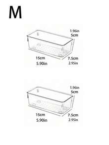 1/2/5/7/11/18/25/37件套透明塑料桌面抽屉分隔托盘，抽屉收纳套装，化妆品收纳盒，适用于存放化妆品和珠宝，可用于浴室、卧室和办公室