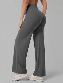 YZMJAFU 女士休闲阔腿慢跑裤，舒适宽松版型，适合春、夏、秋季穿着，是休闲穿搭的理想之选，阔腿慢跑裤 - 灰色 - 查看 5