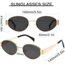 Gafas de Sol Retro, Lentes de Sol para Mujeres y Hombres Lentes Plegables UV Protection, Gafas Polarizadas Clásico Medio Marco para Conducir y Deportes al Aire Libre - 1 - Ver 4
