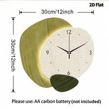 2 D plat, 1 pièce Horloge murale décorative minimaliste moderne et créative, mouvement à quartz super silencieux sans tic-tac, convient pour la décoration de la chambre, de la salle à manger, du salon, du bureau, du canapé et des murs, décoration d'intérieur