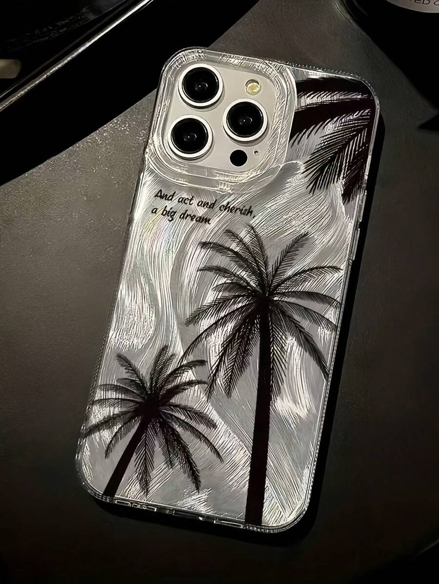 适用于 15 Pro Max，椰树图案，羽毛纹 IMD 高端保护壳；适用于 11/13 Pro/15 Pro/15/13 Pro Max，防摔材质；适用于 14/13/12，苹果全包保护；兼容三星系列 - 彩色 - 查看 1