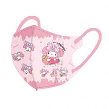 Sanrio Sanrio Children's 3D Stereoscopic Kuromi Cat Meileti Cartoon Cute Student 3-12 Year Old Baby Three Layer Protective Mask