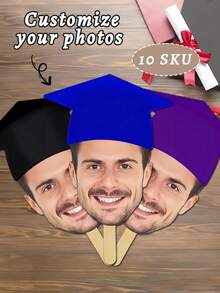 Graduation 2025, Graduation Fan, Big Heads On A Stick, Gift For Graduate, Class Of 2025, Face On A Stick, Custom Graduation Gift, Graduate - Multicolor - View 9