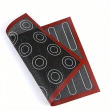 1/2 tấm lót nướng silicon đục lỗ, lót lò nướng chống dính, dụng cụ nướng bánh, phụ kiện nướng ngoài trời, đồ dùng nhà bếp, thảm nướng bánh macaron, dùng cho bánh quy và bánh ngọt. - màu đen - Xem 11