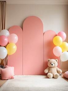 Arche de fond, 1,5 m, 1,8 m, 2 m, 2,2 m Housse d'arche de mariage à 2 côtés en tissu élastique. Tissu d'arche de dôme pour décoration de stand de mariage - Rose (support non inclus, seul le tissu de fond)