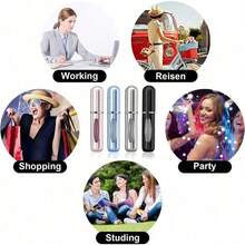 (Free Shipping)4 Pcs Perfume Travel Refillable, 5ml Travel Perfume Bottle Refillable, Atomizer Sprayer For Perfume, Perfume Atomizer For Essentials For Men & Women, Perfect For Pockets - Mặc định - Xem 7