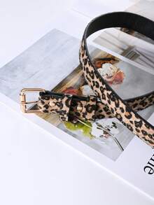 1 pieza Cinturón casual y minimalista para mujer, con estampado de serpiente, pitón, leopardo o vaca, de moda para uso diario - Multicolor - Ver 6
