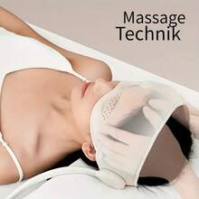 2-in-1 elektrischer Luftkompressions-Vibrator | Kopfmassagegerät für Kopfhaut und Augen | Freihändige Massage | Elektrisches kabelloses Kopfmassagegerät für Zuhause - Beige - Übersicht 4