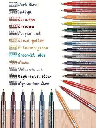 12pcs Outline Drawing Pens For Art, Manga, Sketching, Coloring