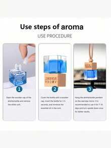 1 Stück Aromatherapie Öl, Hängender Anhänger Aromatherapie, Glasflasche mit Holzdeckel, Aromatherapie für Autos, Autohaken, geeignet für Schränke um die Luft frisch zu halten, Auto/Heim Dekoration, geeignet für alle Arten von Kleidung, Toiletten, Schlafzimmer, Kleiderschränke, Wohnzimmer