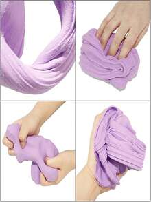 DIY婴儿护理手足印泥手印脚印指纹，7色软粘土泡沫用品儿童抗压力儿童玩具，婴儿手印脚印印模铸造亲子手印泥指纹，多色软粘土泡沫用品儿童抗压力儿童玩具，风干粘土 - 粉色 - 查看 7