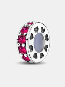 1PC 925 Sterling Silver Red Series Fashion Beads Fit For Women Bracelets Bangles DIY Jewelry Making And Daily Outfit Matching Jewelry Decoration For Girls