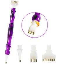 Stilou nou pentru pictura cu diamant din rășină, stilou pentru arta diamantată cu vârf filetat multifuncțional din plastic, folosit pentru pictura cu diamant, arta unghiilor