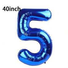 1 quả bóng bay lá kim loại màu xanh lam 32/40 inch, bóng bay polyester cỡ lớn in số 0-9, bóng bay trang trí, có thể tái sử dụng, thích hợp để trang trí sinh nhật, trang trí tiệc, kỷ niệm, trang trí phòng, kỷ niệm ngày cưới, đồ dùng cho tiệc tùng - Màu xanh lam - Xem 21