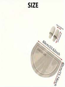 1 pièce Paillasson d'entrée semi-circulaire de couleur claire, style minimaliste lavable. Tapis d'entrée intérieur - Convient pour le salon, la chambre, le couloir, la décoration de la salle de séjour, la décoration de Noël, le tapis de cuisine