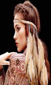 Geyoga 12 Pcs Clip In Hair Feathers Extensions For Women Colored Boho Feather Hair Clips Halloween Cosplay Costume Carnival Party Headdress Accessory Gifts(Brown,Standard) - ColorA - 查看 4