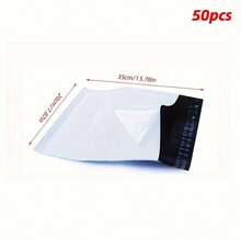 50 个粉色快递袋，用于运输的邮寄信封，非粘性塑料包装袋，防水快递袋适用于衣服、书籍等。