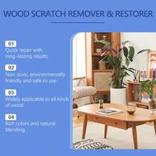 Jakehoe Wooden Furniture Repair Paste - Wood Table Chair Floor Erase Scratches Long-Lasting Protection Waterproof Anti-Fouling Strong Adhesion Polishing Restores Like New - 100g Three Color Options - 楓木色 - 查看 5