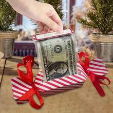 1件/4件圣诞惊喜钱袋惊喜钱拉手提包圣诞礼物存钱罐拉出式圣诞糖果盒袋子 - 彩色 - 查看 5