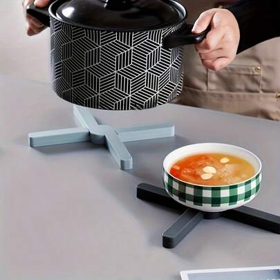 1 pieza Estera de aislamiento de silicona plegable - Antideslizante, protector de mesa anti-escaldadura para platos, tazas, tazas, ollas y platos - Fácil de limpiar y almacenamiento compacto, perfecto para Acción de Gracias, Día de la Madre, Día del Trabajo y celebraciones de Eid, Estera de mesa de cocina | Utensilios de cocina modernos | Estera de aislamiento de silicona, Estera de cocina