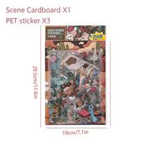 Large Size Decorative Stickers, Fun DIY Miniature Scene Stickers