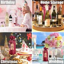 6/12pcs Premium Coarse Linen Wine Bags With Gift Tags, Reusable Wine Gift Bags With Drawstring, Wine Bottle Bags For Wedding, Birthday, Wine Tasting, Christmas, Party, Home Storage