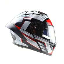 AINHFAAD Breathable Motorcycle Helmet Flip Up With Dual Visor Inner Blue Lens Anti Glare All Season Warm  Unisex Riding Helmet, 202 - Chasing the Wind, Bright Red - View 10