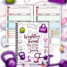 A5 Weight Loss Diary - Spiral Bound Fitness Planner With Exercise Log, Diet Tracker And Progress Charts - Minimalist & Stylish Fitness Journal For Women & Men, Suitable For Gym/Home/Travel Use - Undated Calendar - Multicolor - View 7