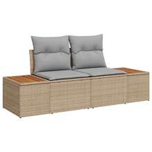 Garten-Sofa-Set 5 pcs Beige und Hellgrau 264 x 154 x 85 cm