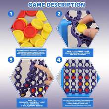 4 Win Board Game, 4 Wins In A Row Game, Spin 4 Wins, 2 Player 4 Wins Strategy Game With Spin Function, Educational Toy Gift, Board Game - Multicolor - View 5