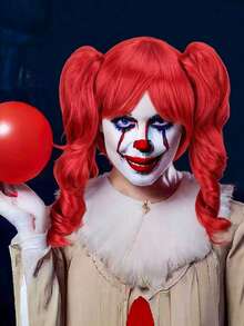 Halloween Scary Clown Red Wig Role Play Heat-Resistant Synthetic Fiber Wig Suitable For Halloween Role Play Circus Costume Party Has Been Taken Care Of And Is Comfortable To Wear