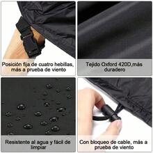 Juego de mesa rectangular para jardín de muebles de patio al aire libre, conjunto combinado al aire libre con cubierta cuadrada impermeable de, para mesas y sillas 315*160*74cm - Medio - Ver 9