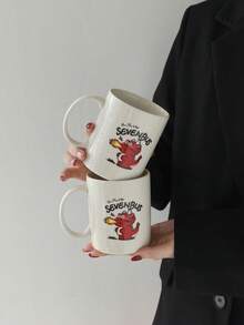 1 pieza Taza de cerámica con diseño de dragón, de alta calidad, digna de , taza para beber en el hogar, oficina, café, taza de cerámica única