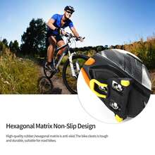 1 para samoblokujących bloków do pedałów rowerowych, płytki blokujące do butów kolarskich w kolorze czerwonym i żółtym