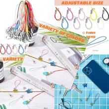 Frienda 200 Pcs Cell Phone Charm Straps USB Drive Lanyard Phone Ring Strap For Charm USB Drive Keychain DIY