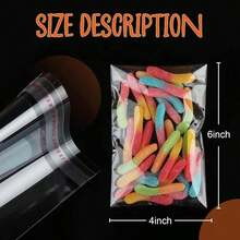 200/100Pcs Self Sealing Cellophane Bags,4x6 Inches Cookie Bags Resealable Cellophane Bag Packaging Cookies, Surprise Gifts, Halloween And New Year - 100個袋子 - 查看 5