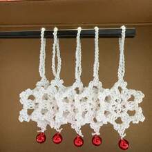 1 套/5 件手工钩针雪花挂饰、包包挂饰、家居装饰、吊坠、送给朋友的礼物、圣诞礼物 - 彩色 - 查看 16