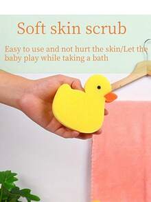 Little Yellow Duck Bathing Sponge Swimming Pool Splashing Clean Bathing Sponge PU Foam Sponge Bathing Adds Fun Sponge. - Multicolor - View 4
