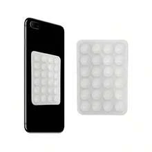 1 Stück Silikon Doppelseitige Saugnapf Handyhalterung, waschbar tragbare Multifunktions Handyhalterung für Handy, Doppelseitiger Saugnapf Halterung Rückseite des Handys Multifunktional Klebrig, rutschfest Freisprecheinrichtung, für Dusche Spiegel Auto Selfies und Videos, Android Handy, Geschenk für Geburtstag, Familie, Freunde Handyzubehör