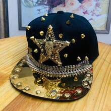 Men's New Fashionable Flat-Brimmed Hip-Hop Street Dance Punk  Baseball Hat - 第 2 節 - 查看 1