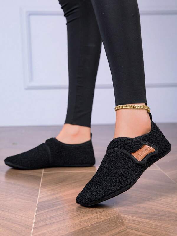 2025 Autumn/Winter New Fashion Home Slippers, Warm Plush Indoor/Outdoor Flat Shoes, Casual Work Shoes