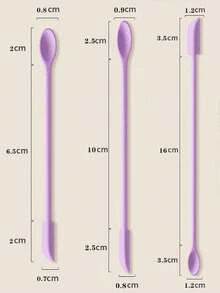 3pcs Silicone Spatula Set - Foundation Spatula, Body Wash Spatula, Affordable, Suitable As Christmas Gift, Cosmetic Tools, Makeup, Cheap & Good, Gift, Women Gift, Christmas Gift - Multicolor - View 5